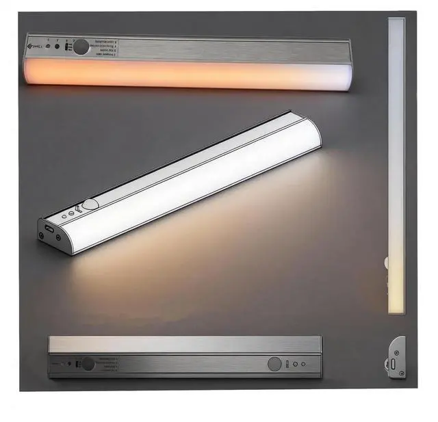 Main image of Under Cabinet Lights 2 Pack, Rechargeable Motion Sensor LED 10.1in