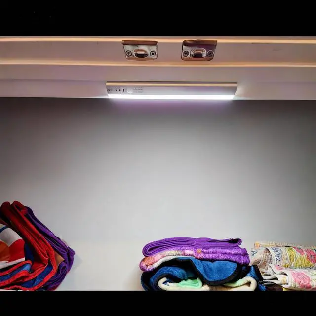 Alt view image 4 of 7 - Under Cabinet Lights 2 Pack, Rechargeable Motion Sensor LED 10.1in