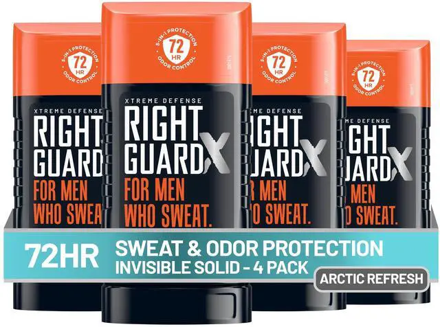 Main image of Xtreme Defense Invisible Solid, Antiperspirant Deodorant, Arctic Refresh Scent - 5-in-1 Deodorant for Men, 72-Hour Odor Control, 2.6 oz (4 Pack)