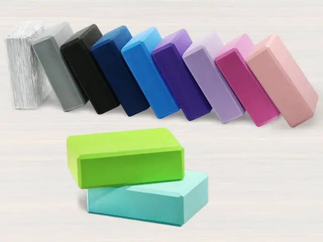 Alt view image 5 of 7 - Yoga Blocks 2pcs Gym Bricks High Density EVA Foam