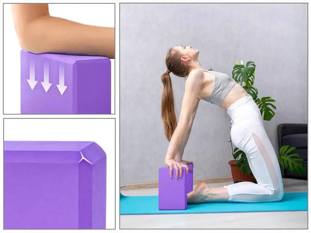 Alt view image 3 of 7 - Yoga Blocks 2pcs Gym Bricks High Density EVA Foam