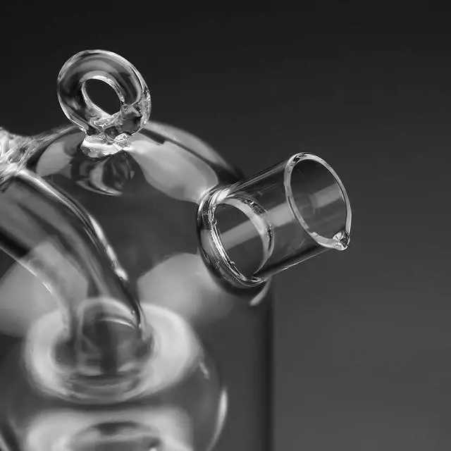 Alt view image 4 of 7 - Olive Oil and Vinegar Dispenser Cruet Bottles, 2 in 1 Transparent Dual Glass for Kitchen Cooking Container