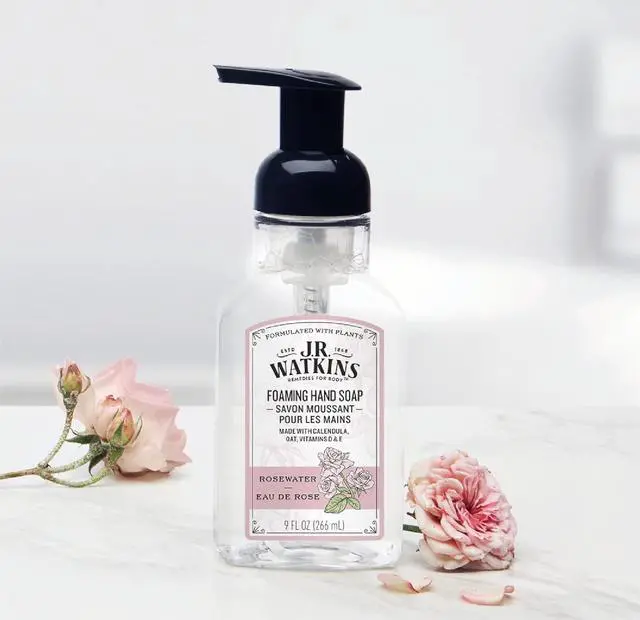 Alt view image 4 of 7 - Foaming Hand Soap with Pump Dispenser, Moisturizing Foam Hand Wash, Alcohol-Free, Cruelty-Free, Rosewater, 9 fl oz, 3 Pack