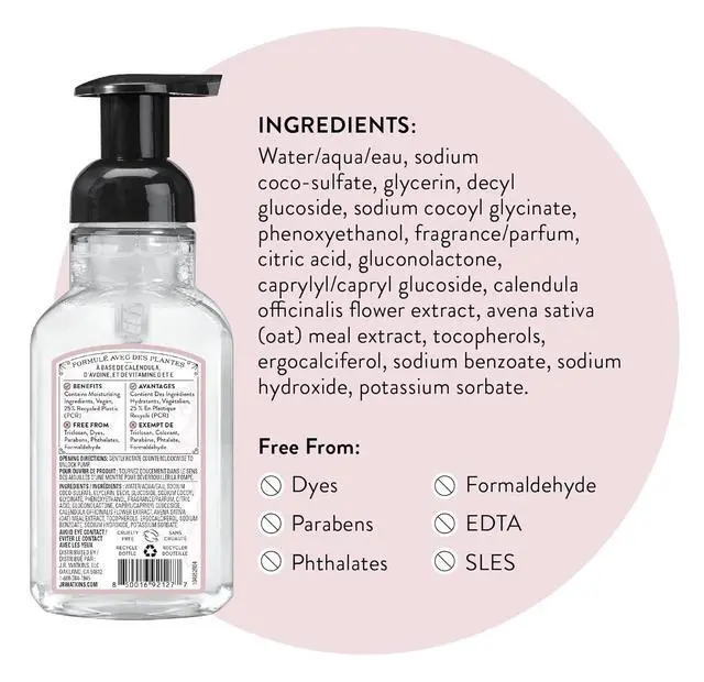 Alt view image 6 of 7 - Foaming Hand Soap with Pump Dispenser, Moisturizing Foam Hand Wash, Alcohol-Free, Cruelty-Free, Rosewater, 9 fl oz, 3 Pack