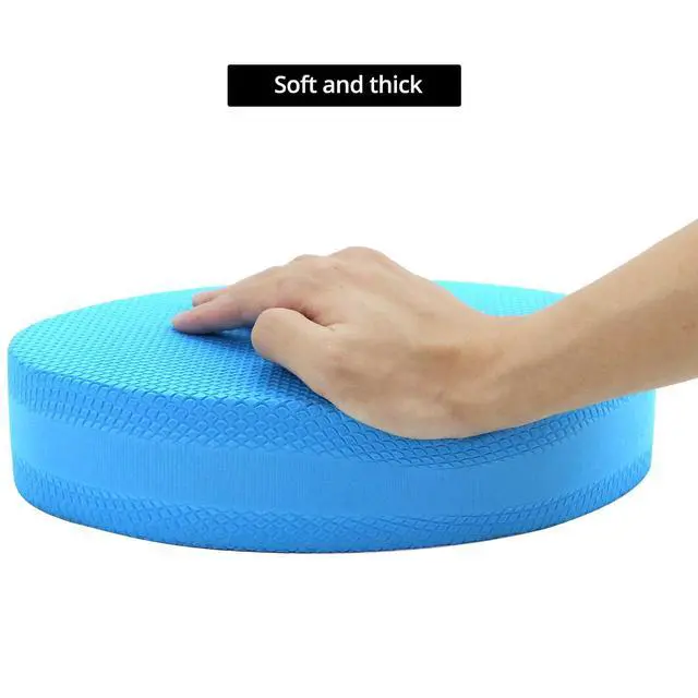 Alt view image 3 of 7 - Stability Trainer Pad - Blue Foam Balance Exercise Cushion for Yoga, Pilates and Fitness - Improves Balance & Ankle Strength