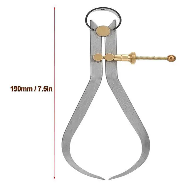 Alt view image 2 of 7 - Outside Spring Caliper, Caliper Measuring Tool, Digital Boomerang Leg External Spring Divider Set Measuring Tool for Woodworking Turning Lathe Projects(190mm / 7.5in)