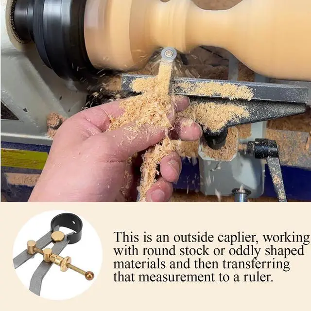 Alt view image 7 of 7 - Outside Spring Caliper, Caliper Measuring Tool, Digital Boomerang Leg External Spring Divider Set Measuring Tool for Woodworking Turning Lathe Projects(190mm / 7.5in)