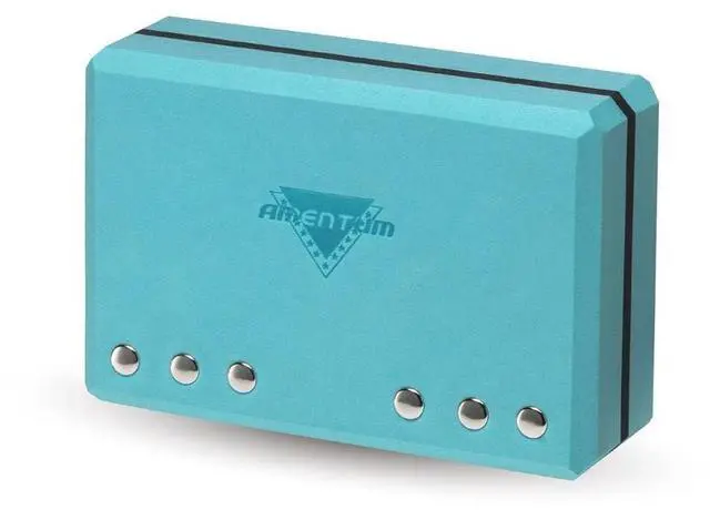 Alt view image 2 of 6 - Yoga Block 9x6x3 Stand Out With Style Premium Yoga Block Featuring Bold Metallic Rivets. High-Density/Non-Toxic EVA Foam, Non-Slip Surface,Lightweight Exercise Support for Yoga