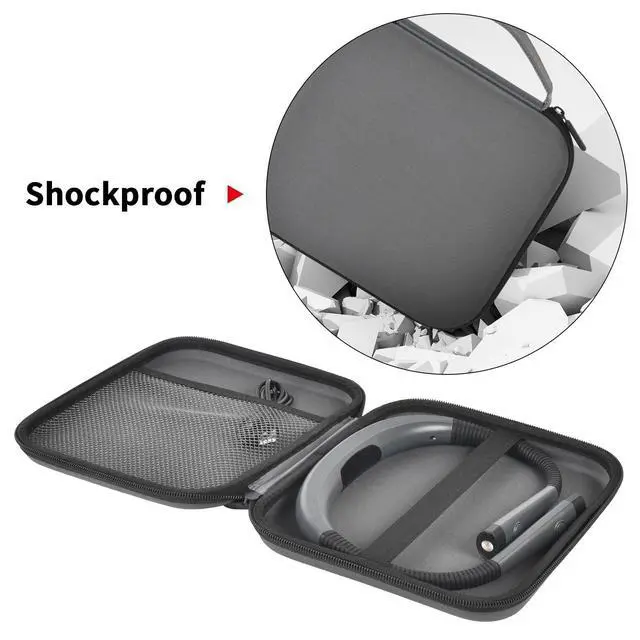 Alt view image 3 of 7 - Case Compatible with Glocusent/for Vekkia/for LITOM/for LEDGLE/for TAKKUI/for TSINGREE LED Neck Reading Light Book Light for Reading. Storage Carrying Holder for USB Cable - Gray (Box Only)