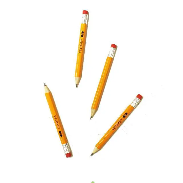 Alt view image 3 of 3 - 400 Count Golf Pencils with Eraser Tops, 4" Half Pencils Pre-Sharpened, #2 HB Hexagon Mini Pencil Bulk for Classroom, Office, Home, Casino