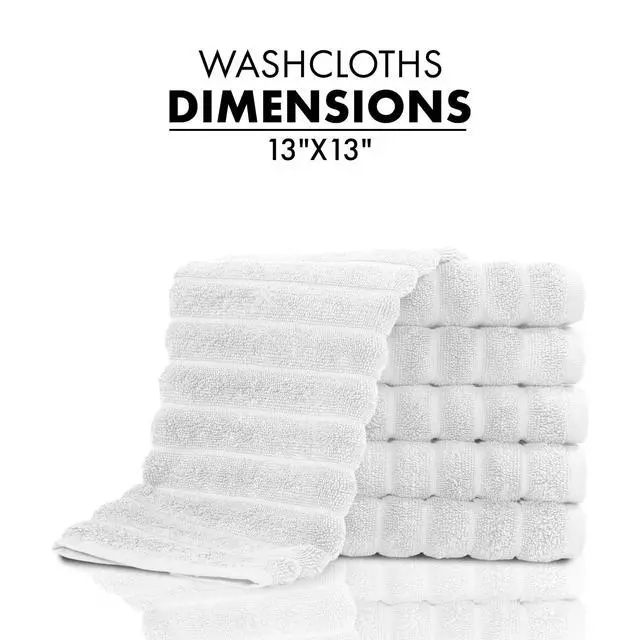 Alt view image 5 of 7 - Classic Turkish Towels CTT Luxurious 100% Turkish Cotton Washcloths 6 Pack, Highly Absorbent & Quick Dry, Face Towels Wash Cloths for Hotel, Spa & Gym | 13"x13" (Platinum)