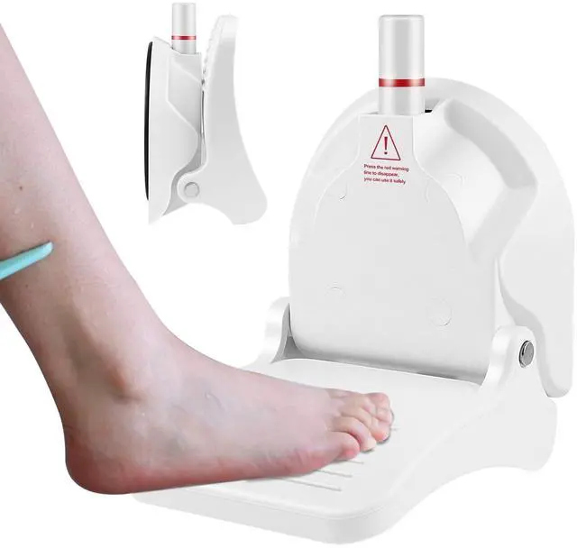 Main image of Suction Cup Shower Foot Rest for Shaving Legs, Foldable Shower Step Foot Rest Tool Stand to Shave Legs, Anti-Slip Shower Ledge Leg Shaving Shelf
