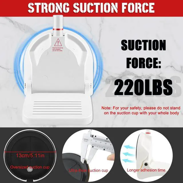 Alt view image 2 of 7 - Suction Cup Shower Foot Rest for Shaving Legs, Foldable Shower Step Foot Rest Tool Stand to Shave Legs, Anti-Slip Shower Ledge Leg Shaving Shelf