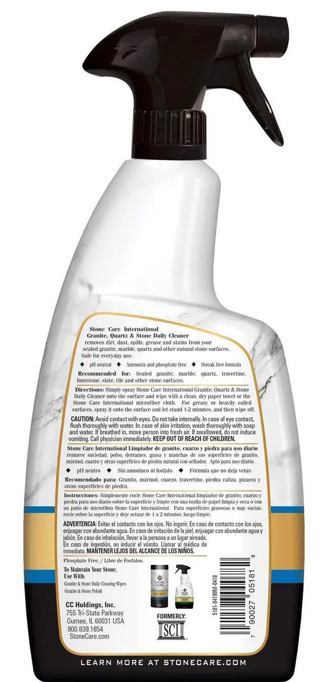 Alt view image 2 of 7 - Granite Cleaner - 32 Fluid Ounces (2 Pack) Granite Marble Quartz Tile Travertine Limestone Slate Clean