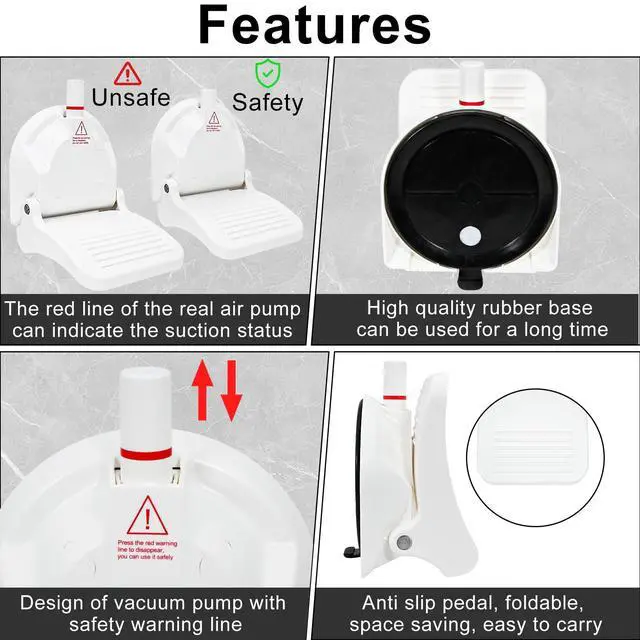 Alt view image 5 of 7 - Shower Foot Rest, Strong Suction Cup Foldable Foot Stool for Shaving Legs in Shower, No Drill Bathroom Foot Rest with Anti-Slip Surface for Elderly, Pregnancy, Portable for RV Travel