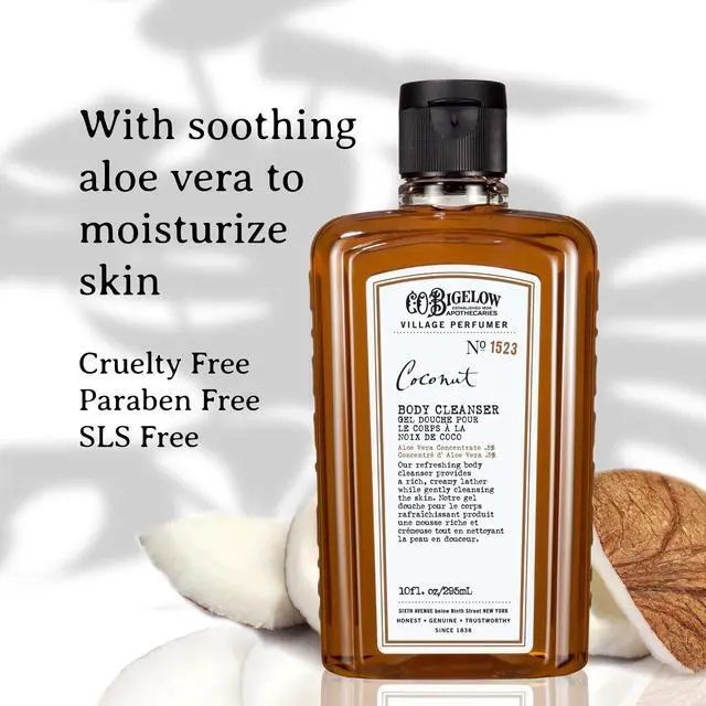 Alt view image 4 of 7 - Coconut Body Wash, Village Perfumer Moisturizing Body Wash with Aloe Vera, 10 Fl Oz