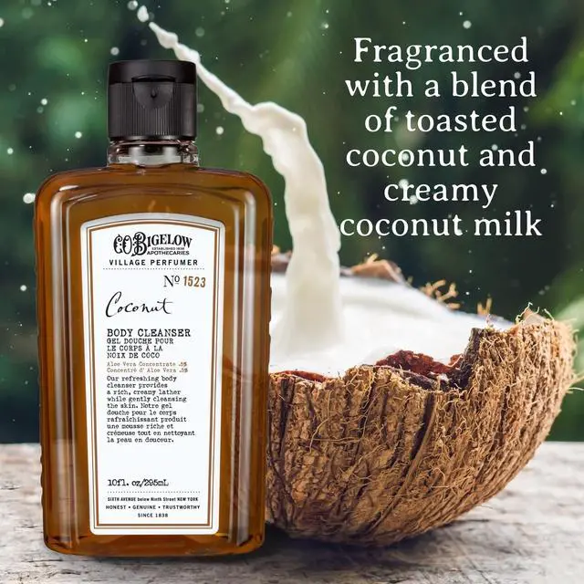 Alt view image 5 of 7 - Coconut Body Wash, Village Perfumer Moisturizing Body Wash with Aloe Vera, 10 Fl Oz