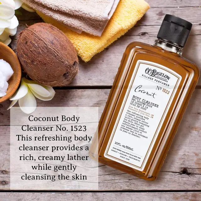 Alt view image 3 of 7 - Coconut Body Wash, Village Perfumer Moisturizing Body Wash with Aloe Vera, 10 Fl Oz