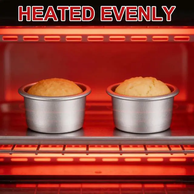 Alt view image 7 of 7 - 12 Pcs 2 Inch Mini Cake Pans with Removable Bottom -Round Aluminum Baking Molds for Cheesecakes, Cupcakes, and Individual Desserts