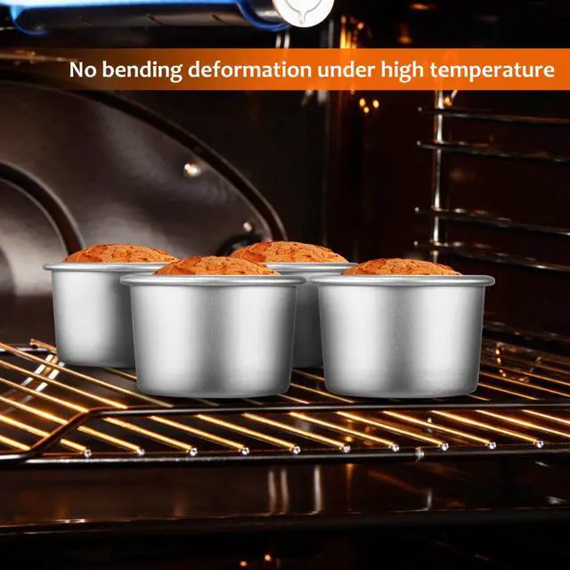 Alt view image 5 of 7 - 12 Pcs 2 Inch Mini Cake Pans with Removable Bottom -Round Aluminum Baking Molds for Cheesecakes, Cupcakes, and Individual Desserts