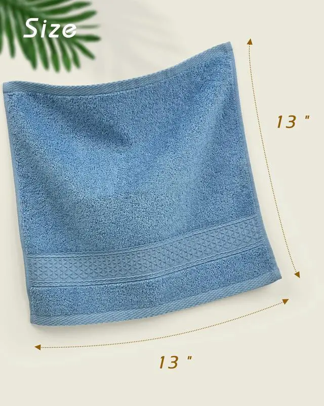 Alt view image 6 of 7 - Wash Cloths Soft Bathroom Washcloths for Body and Face, Wash Cloth with Assorted Colors Bulk Face Cloths 13 by 13 Inches (12 Pieces 6 Colors)
