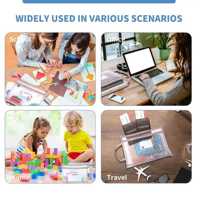 Alt view image 6 of 6 - Organizer Pouches Double-Layer A4 Storage Bags for Toys, Puzzles, School Supplies, Travel, Home Organization.