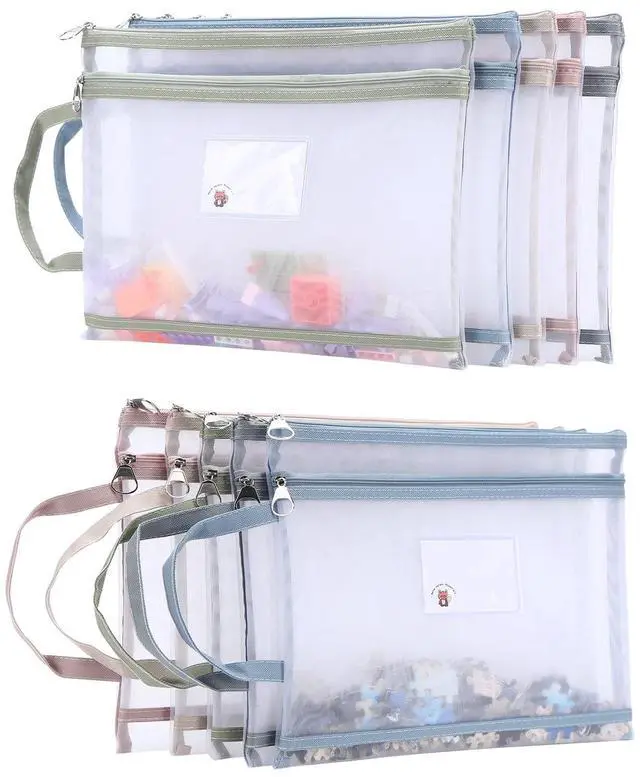 Main image of Organizer Pouches Double-Layer A4 Storage Bags for Toys, Puzzles, School Supplies, Travel, Home Organization.