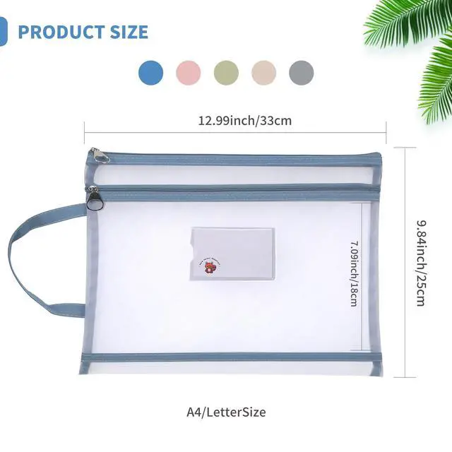 Alt view image 2 of 6 - Organizer Pouches Double-Layer A4 Storage Bags for Toys, Puzzles, School Supplies, Travel, Home Organization.