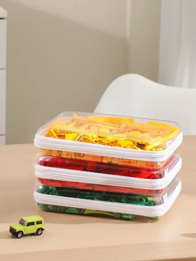 Alt view image 7 of 7 - 3PCS Large Clear Hard Shell Zippered Case, Diaper Bag Organizing Pouches, Waterproof Cosmetic Bag, Storage Organizer Bins.