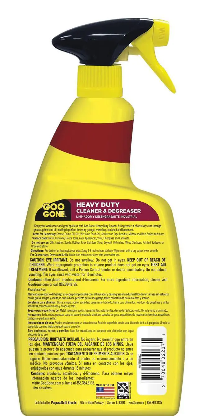 Alt view image 2 of 7 - Heavy Duty Cleaner & Degreaser Spray With Microfiber Cleaning Towel Cuts Through Tough Grease, Oil & Grime - 32 Oz (2 Pack + Towel)