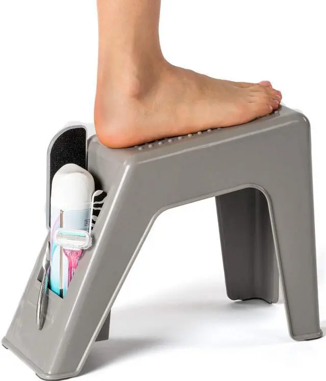 Main image of Shower Foot Rest - Pedicure Foot Rest - Grey - (Supplies Not Included)