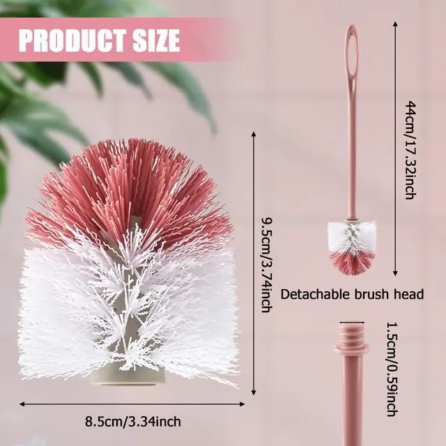 Alt view image 7 of 7 - 15 Pcs Toilet Brush,17.3" Bathroom Toilet Bowl Brush,Commercial Heavy Duty Toilet Bowl with Hook & Gloves,Long Handle Toilet Bowl for Household Cleaning,Professional/Janitorial Scrub Brush for Toilet