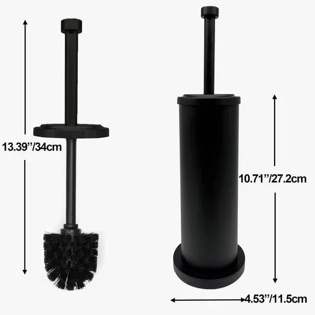 Alt view image 2 of 7 - Matte Black Toilet Bowl Brush with Holder, Durable Bathroom Cleaning Tool, Modern Design for Easy Toilet Maintenance, Bathroom Cleaner Brush for Efficient Cleaning and Hygiene