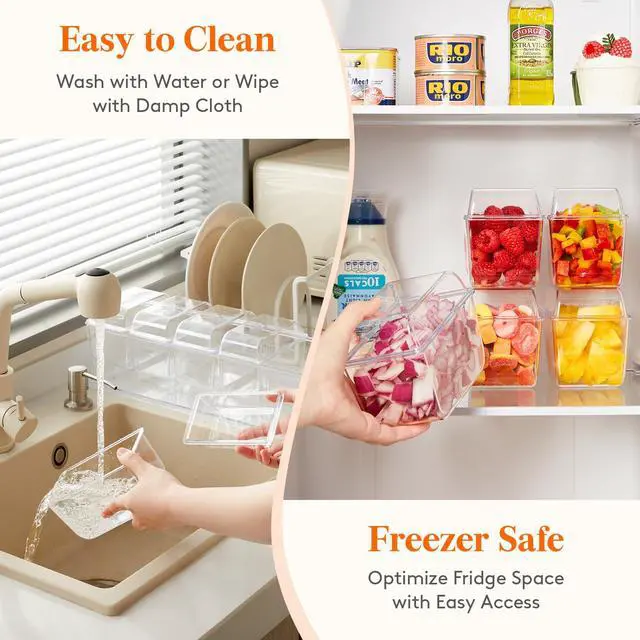 Alt view image 6 of 7 - Taco Bar Serving Set for Party with 5 x 20 oz Containers & Components, Ice Chilled Condiment Caddy Organizer, Garnish Serving Tray Platter for Mimosa Bar Accessories, Fruit, Salad, Food