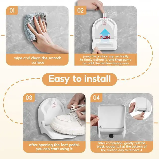Alt view image 6 of 7 - No-Drill Foldable Anti-Slip Shower Foot RestShower Step for Shaving Legs with Powerful Suction Cups, Multi-Purpose Shower Shaving Foot RestSupports Pregnant Women and Those with Back Pain
