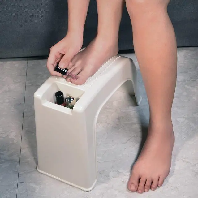 Alt view image 5 of 7 - Shower Stool for Pedicure & Shaving Legs - Non-Slip, Sturdy Foot Rest