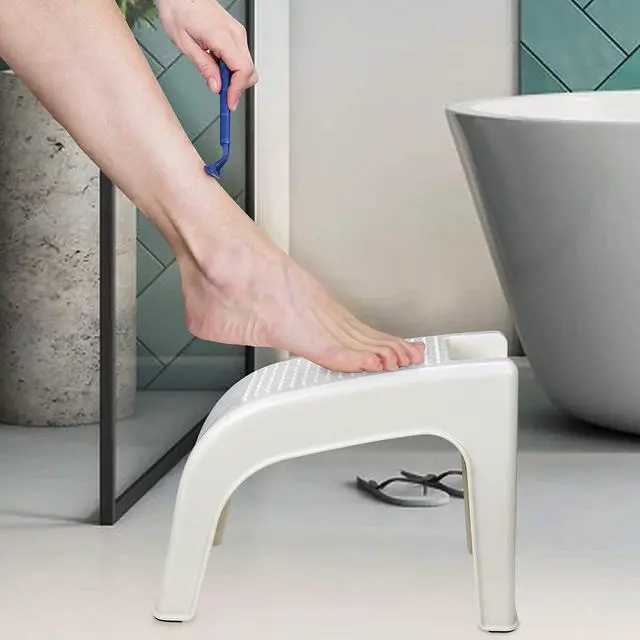Alt view image 7 of 7 - Shower Stool for Pedicure & Shaving Legs - Non-Slip, Sturdy Foot Rest