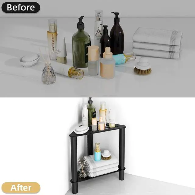 Alt view image 5 of 6 - Shower Foot Rest, Shower Stool for Inside Shower, Stainless Steel Waterproof Shower Stool for Shaving Legs - Corner Bathroom Bench Seat with Storage Shelf for Small Shower Spaces