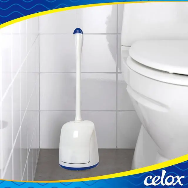 Alt view image 6 of 7 - oilet Bowl Brush and Holder, Compact Toilet Brush with Breathable Ventilation Stand Base, Bathroom Cleaning Kit, White, 2 Set