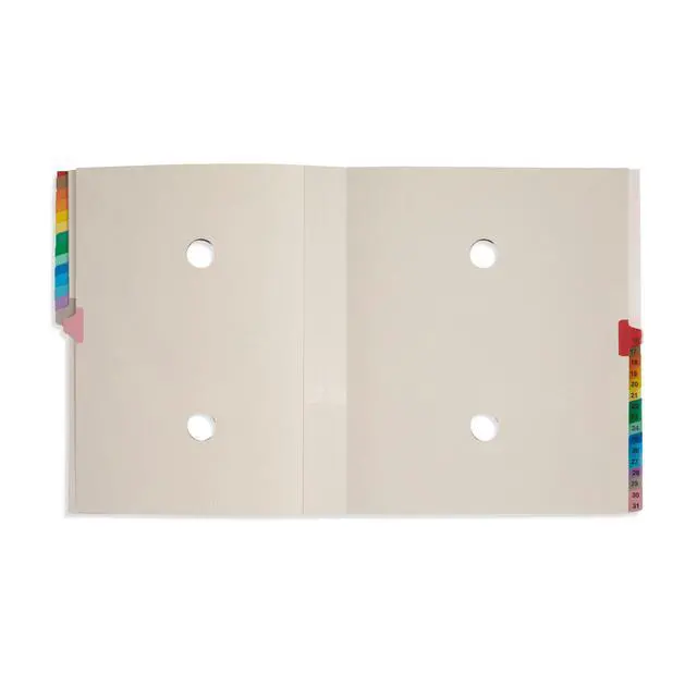 Alt view image 7 of 7 - 1-31 Desk File Sorter, 31 Day Accordion File Organizer, Letter Size Document Sorter and Tickler Folder, Blue