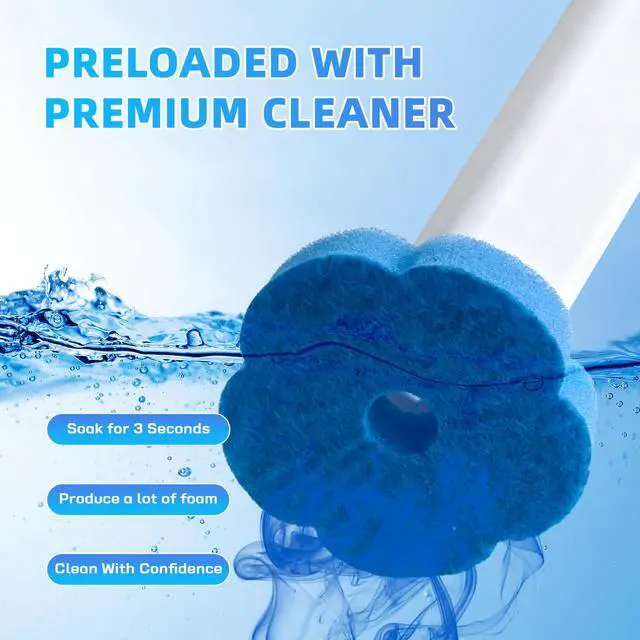 Alt view image 4 of 7 - Disposable Toilet Brush with 48 Refills,Toilet Bowl Cleaner,Toilet Cleaning Supplies,Toilet Bowl Brush,Automatic lid-Opening and Closing Toilet Brush with Holder for Bathroom Deep Cleaning & Hygiene