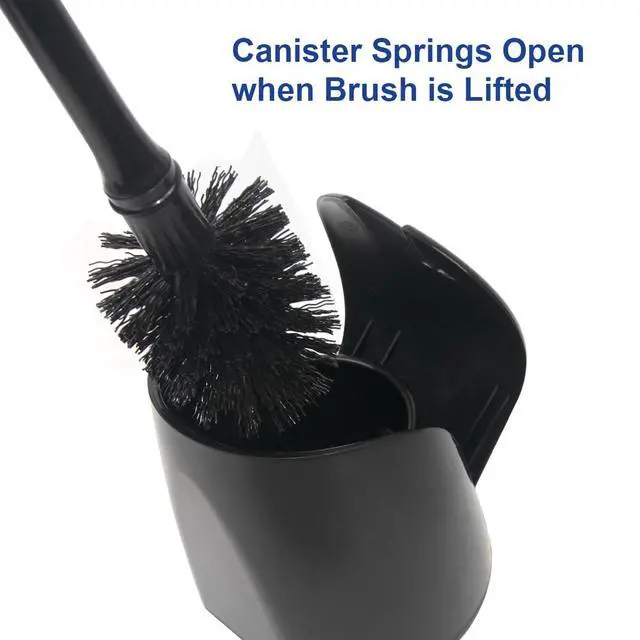 Alt view image 5 of 7 - Toilet Bowl Brush and Holder for Bathroom Cleaning, 2 SetBlack