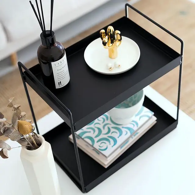 Alt view image 4 of 7 - 2 Tier Bathroom Counter Organizer, Standing Vanity Organizer Shelf for Bathroom Storage Organization, Countertop Skincare Makeup Organizers Holder, Black