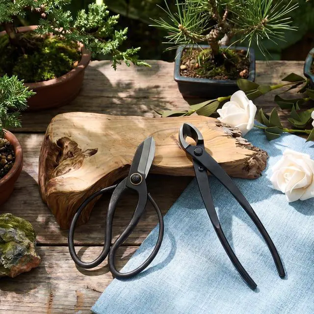 Alt view image 6 of 7 - 2 Pack Garden Scissors, Stainless Steel Bonsai Pruning Shears with Comfy Grip Handle, Multipurpose Trimming Shears for Bonsai, Herbs, Flowers, Home, Office (Floral Scissors Set)
