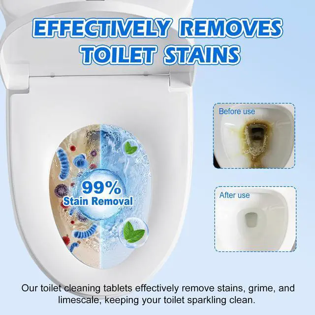 Alt view image 3 of 7 - Automatic Toilet Bowl Cleaner Tablets-Fresh Scent,Long-Lasting Cleaning Effectively removes stains and limescale;cleaning with facility Releases fresh fragrance for a pleasant bathroom experience AAA