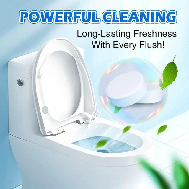 Alt view image 2 of 7 - Automatic Toilet Bowl Cleaner Tablets-Fresh Scent,Long-Lasting Cleaning Effectively removes stains and limescale;cleaning with facility Releases fresh fragrance for a pleasant bathroom experience AAA