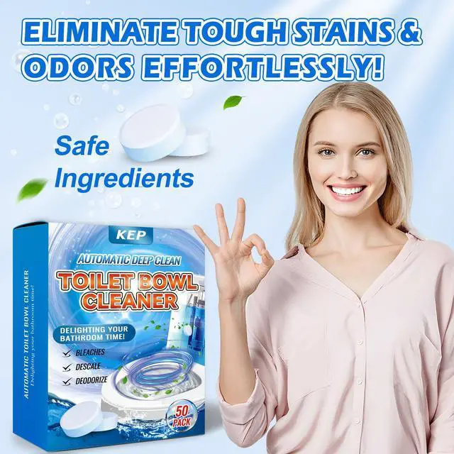 Alt view image 7 of 7 - Automatic Toilet Bowl Cleaner Tablets-Fresh Scent,Long-Lasting Cleaning Effectively removes stains and limescale;cleaning with facility Releases fresh fragrance for a pleasant bathroom experience AAA