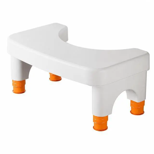 Main image of Toilet Stool Squat for Adults, Adjustable Poop Stool for Bathroom-6", 7", 8" and 9",Non-Slip Potty Step Stool for Adults,White