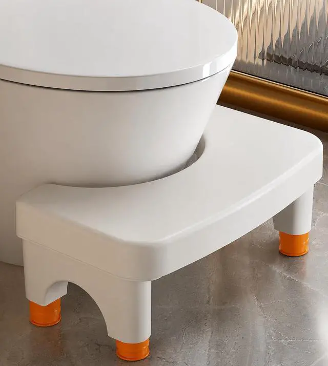 Alt view image 4 of 6 - Toilet Stool Squat for Adults, Adjustable Poop Stool for Bathroom-6", 7", 8" and 9",Non-Slip Potty Step Stool for Adults,White