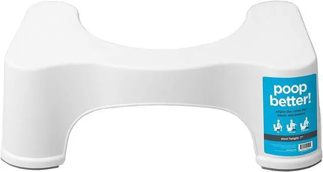 Alt view image 3 of 6 - The Original Bathroom Toilet Stool, 7 Inch height, White
